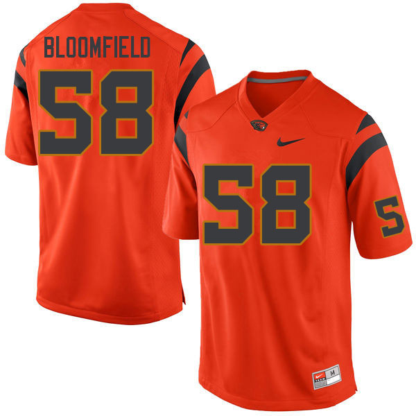 Men #58 Heneli Bloomfield Oregon State Beavers College Football Jerseys Sale-Orange